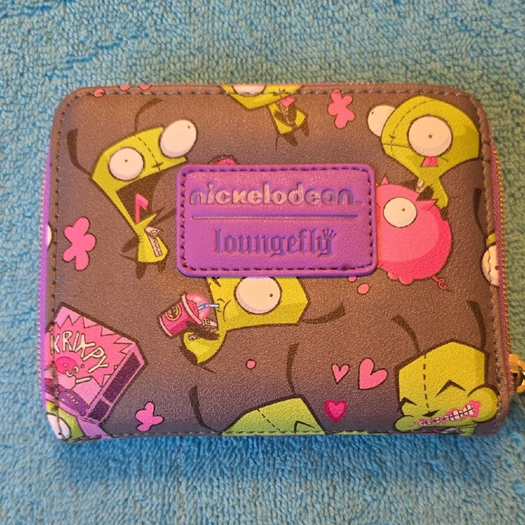 Loungefly Handbags - Loungefly Nickelodeon Invader Zim Gir Wallet - Purple and Green